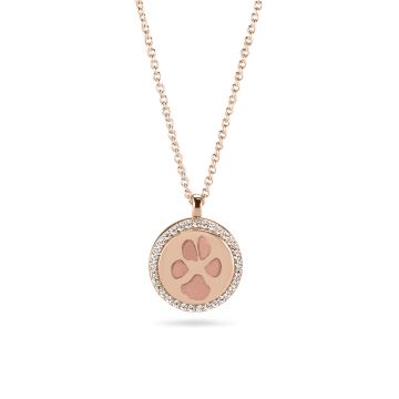 Round Engraving &amp; Ash Gem Pendant